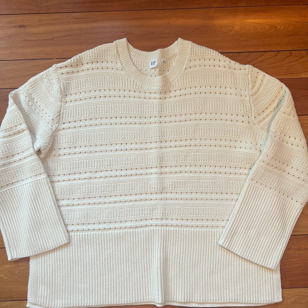 GAP Cream Crew Neck Sweater